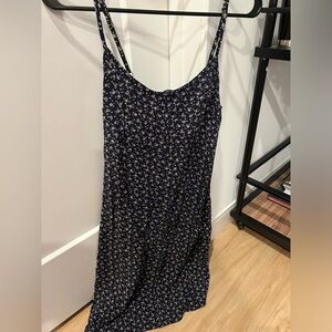 Brandy Melville Ditsy Floral Print Navy Blue Dress